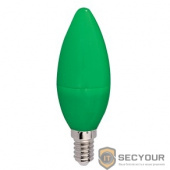 ECOLA C4TG60ELY candle   LED color  6,0W 220V E14 Green свеча Зеленая матовая колба 103x37
