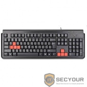 Keyboard A4Tech G300-USB, черная, USB, водонепроницаемая [512748]