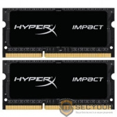 Kingston DDR3 SODIMM 16GB Kit 2x8Gb HX321LS11IB2K2/16 PC3-17000, 2133MHz, 1.35V, HyperX Impact Black Series