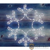 NEON-NIGHT (501-210) Фигура &quot;Снежинка&quot;, цвет ТЕПЛЫЙ БЕЛЫЙ, размер  30х28см