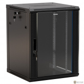 Hyperline TWB-1845-SR-RAL9004 шкаф настенный 19-дюймовый (19&quot;), 18U, 908x600x450 мм, металлическая передняя дверь с замком, две боковые панели, цвет черный (RAL 9004) (разобранный)