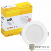 Iek LDVO0-1611-07-3000-K01 Светильник LED ДВО 1611 белый круг 7Вт 3000К IP20 {пластик. корпус, диам 95 мм}