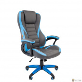 Офисное кресло Chairman   game 22 Россия экопремиум серый/голубой (7019436/7023922)