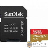 Флеш-накопитель Sandisk Карта памяти Sandisk  Extreme microSDXC 256GB + SD Adapter + Rescue Pro Deluxe 160MB/s A2 C10 V30 UHS-I U5