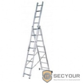 FIT РОС Лестница трехсекционная алюминиевая, 3 х 10 ступеней, H=285/481/674 см, вес 12,19 кг