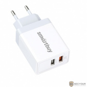Smart buy Сетевое ЗУ FLASH, SBP-2022 ( QC3.0+2.4 А, белое, 2 USB (SBP-2022)