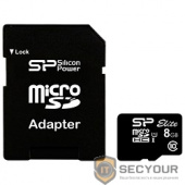 Micro SecureDigital 8Gb Silicon Power SP008GBSTHBU1V10-SP {MicroSDHC Class 10, UHS-I, SD adapter}