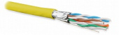Hyperline UFTP4-C6A-S23-IN-PVC-YL-500 (500 м) Кабель витая пара U/FTP, категория 6a (10GBE), 4 пары (23AWG), одножильный (solid), каждая пара в экране, без общего экрана, PVC, желтый