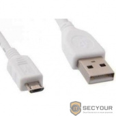 Cablexpert Кабель USB 2.0 Pro, AM/microBM 5P, 1м, экран, белый, паке (CCP-mUSB2-AMBM-W-1M)