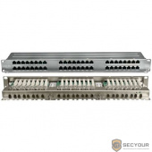 Hyperline PPHD-19-48-8P8C-C5E-SH-110D Патч-панель высокой плотности 19&quot;, 1U, 48 портов RJ-45, полный экран, категория 5E, Dual IDC