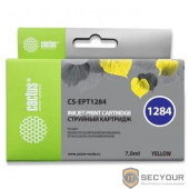Cactus T1284 Картридж для EPSON Stylus S22/SX125/SX130/SX420W/Office BX305F желтый (7мл) 