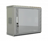 Hyperline twb 1266 gp ral9004 шкаф настенный 19 дюймовый 19 12u 650x600х600мм стеклянная дверь