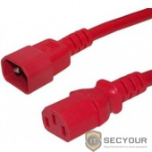 Hyperline PWC-IEC13-IEC14-0.5-RD кабель питания монитор-компьютер IEC 320 C13 - IEC 320 C14 (3x0.75), 10A, прямая вилка, 0.5 м, цвет красный