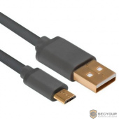 Greenconnect Кабель 2A 1.0m USB 2.0, AM/microB 5pin серый, 28/24 AWG, поддержка функции быстрой зарядки (GCR-50550)