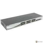 D-Link DGS-1210-28MP/ME/B1A PROJ Управляемый коммутатор 2 уровня с 24 портами 10/100/1000Base-T и 4 портами 1000Base-X SFP (24 порта с поддержкой PoE 802.3af/802.3at (30 Вт), PoE-бюджет 370 Вт)