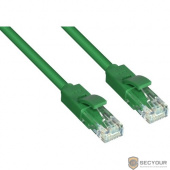 Greenconnect Патч-корд прямой 0.15m UTP кат.5e, зеленый, позолоченные контакты, 24 AWG, литой , ethernet high speed 1 Гбит/с, RJ45, T568B (GCR-LNC05-0.15m)