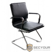 Бюрократ CH-993-Low-V/Black  (Кресло, низкая спинка ,черный, искусственная кожа, полозья хром)