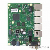 MikroTik RB450Gx4 Плата для роутеров, 716 МГц (4 ядра), 5х 1G RJ45, microSD, RS232