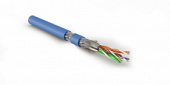 Hyperline SFTP4-C7-P26-IN-LSZH-BL-500 (500 м) Кабель витая пара, экранированная S/FTP, категория 7 (600 MHz), 4 пары (26 AWG), многожильный (patch), LSZH, нг(A)-HF, синий