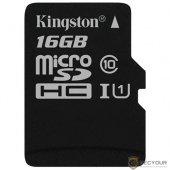 Micro SecureDigital 16Gb Kingston SDCS/16GB {MicroSDHC Class 10 UHS-I, SD adapter}