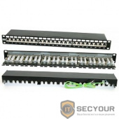 Hyperline PP2-19-24-8P8C-C6A-SH-110D Патч-панель 19&quot;, 1U, 24 порта RJ-45 полн. экран., категория 6A, 110 IDC