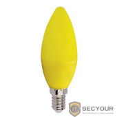 ECOLA C4TY60ELY candle   LED color  6,0W 220V E14 Yellow свеча Желтая матовая колба 103x37