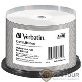 Verbatim  Диски DVD-R  4.7Gb 16-х, Cake Box 50шт. Printable (43755)