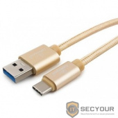 Cablexpert Кабель USB 3.0 CC-P-USBC03Gd-1.8M AM/Type-C, серия Platinum, длина 1.8м, золотой, блистер