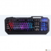 Qcyber IRON SKILL Игровая клавиатура {Мембранного типа. RGB подсветка, металлический корпус, подсветка двух шрифтов, держатель для телефона, тканевый кабель}