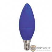 ECOLA C4TB60ELY candle   LED color  6,0W 220V E14 Blue свеча Синяя матовая колба 103x37