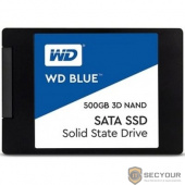 Western Digital SSD BLUE 500Gb SATA-III 2,5”/7мм 3D NAND WDS500G2B0A 