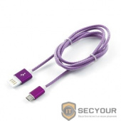 Gembird Кабель USB 2.0 Cablexpert CC-mUSBp1m, AM/microBM 5P, 1м, силиконовый шнур, разъемы фиолетовый металлик, пакет