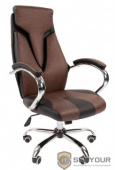 Офисное кресло Chairman  901   Россия экопремиум черный/коричневый (7047369)
