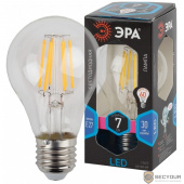 ЭРА Б0043447 Светодиодная лампа груша F-LED A60-7W-840-E27  ЭРА (филамент, груша, 7Вт, нейтр., Е27)