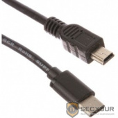 Greenconnect GCR-UC1MNB-BB2S-0.2m  Кабель USB 2.0 Type C 0.2m черный, 28/28 AWG, mini 5P/CM, экран, армированный, морозостойкий, GCR-UC1MNB-BB2S-0.2m(GCR-UC1MNB-BB2S-0.2m)