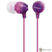Наушники вкладыши Sony MDR-EX15LP 1.2м фиолетовый проводные (в ушной раковине)