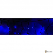 Neon-night 255-253 Гирлянда Айсикл (бахрома) светодиодный, 5,6 х 0,9 м, с эффектом мерцания,черный провод &quot;КАУЧУК&quot;, 230 В, диоды синие, 240 LED NEON-NIGHT