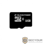 Micro SecureDigital 32Gb Silicon Power SP032GBSTH004V10-SP {MicroSDHC Class 4, SD adapter}