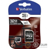 Micro SecureDigital 32Gb Verbatim 44083 {MicroSDHC Class 10 UHS-I, SD adapter} 