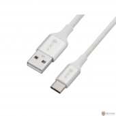 Greenconnect Кабель 0.5m USB 2.0 для Samsung, OS Android, AM/CM, белый, алюминиевый корпус серебро, зеленый ПВХ, 28/22 AWG, поддержка функции быстрой зарядки (33-050551)