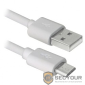 Defender USB кабель USB08-03BH USB2.0 белый, AM-MicroBM, 1м (87477)