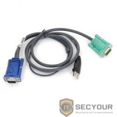 ATEN 2L-5203U Кабель KVM  USB(тип А Male)+HDB15(Male) &lt;-&gt;  SPHD15(Male) 3,0м., черный.
