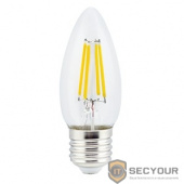 ECOLA N7CV50ELC candle   LED  5,0W  220V E27 4000K 360° filament прозр. нитевидная свеча (Ra 80, 100 Lm/W) 96х37