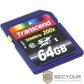 Micro SecureDigital 64Gb Transcend Class 10 TS64GUSDXC10 {MicroSDXC Class 10 UHS-I, SD adapter}