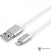 Cablexpert Кабель для Apple CC-S-APUSB01W-1M, AM/Lightning, серия Silver, длина 1м, белый, блистер