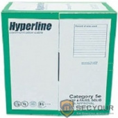Hyperline UTP4-C5E-SOLID-GN-305/UUTP4-C5E-S24-IN-PVC-GN-305 Кабель UTP (U/UTP), кат. 5e, 4 пары, (305 м), (24 AWG), одножильный (solid), зеленый, PVC 