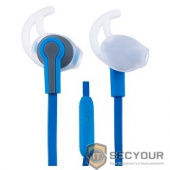 Perfeo PF-SPT-BLU/GRY наушники спортивные внутриканальные c микрофоном SPORT синие с серым