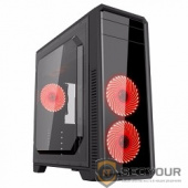 GameMax [G561-F Red] без БП (Midi Tower, ATX Black, Red Led)