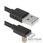 Defender USB кабель ACH01-03BH черный, USB(AM)-Lightning, 1м (87478)