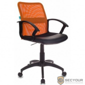 Кресло Бюрократ CH-590/OR/BLACK спинка сетка оранжевый сиденье черный искусственная кожа[480172]